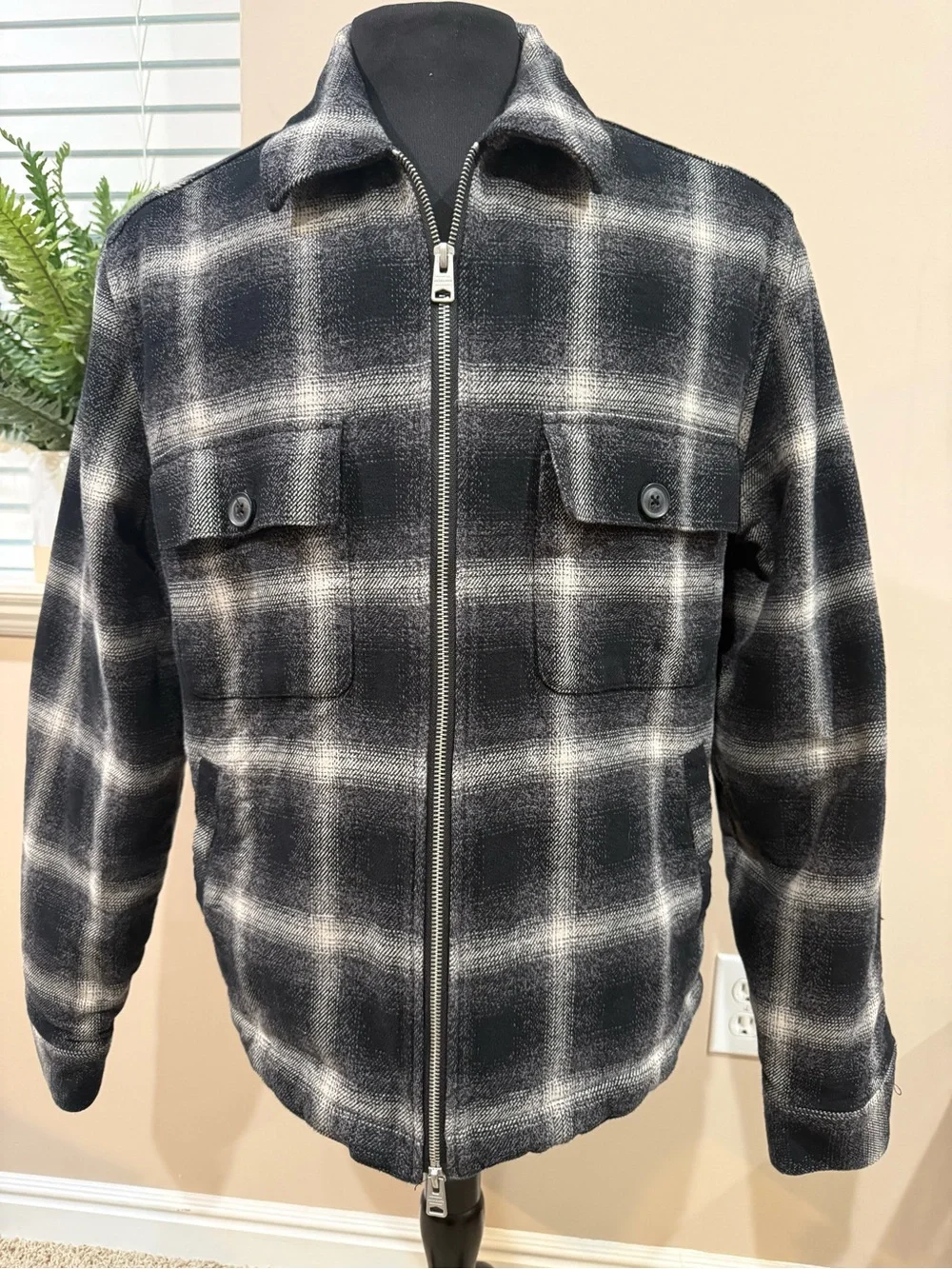 Allsaints Bayo Sherpa Jacket - Size X-Large